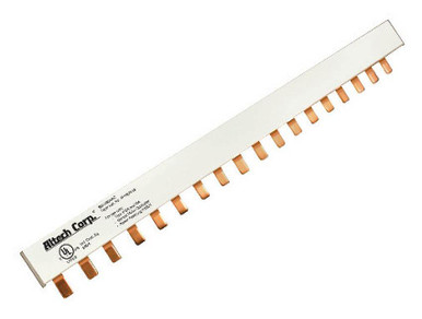 3P18U3H/12 The Altech Corporation 3P18U3H/12 is a 3-phase busbar designed for use with miniature molded circuit breakers. It offers an 80A current rating and 480VAC voltage.
