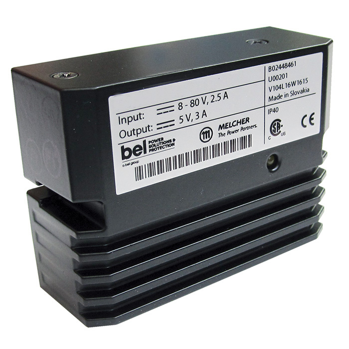 PSR53-9G Bel Power Solutions PSR53-9G is a non-isolated point-of-load (PoL) DC-DC converter module with 8V input, 3A output, and 87% efficiency. It features through-hole mounting and conformal coating.