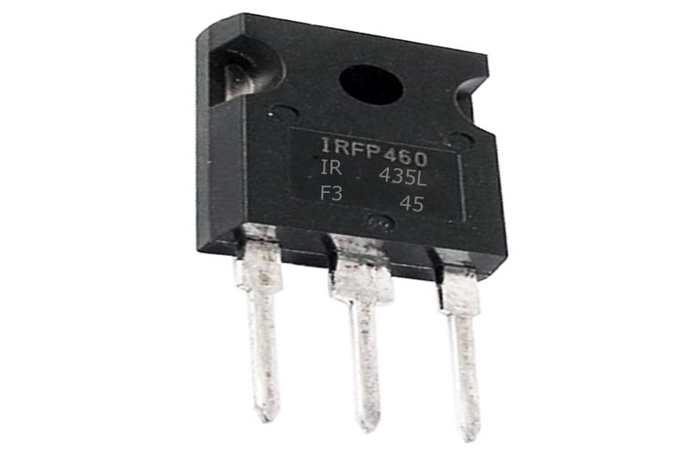 IRFP460 The IRFP460 is an N-channel power MOSFET from Vishay, designed for high voltage applications. It offers a 500V drain-source breakdown voltage and a 20A continuous drain current.