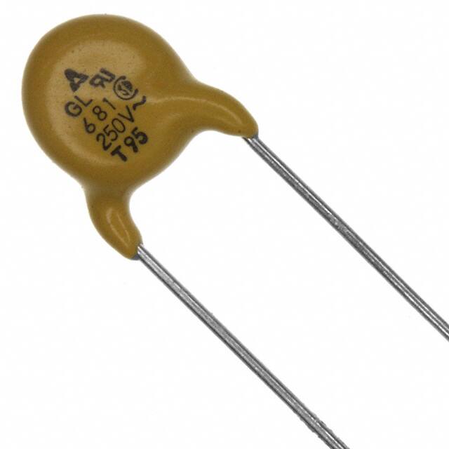 ECK-DGL681MB CAP CER 680PF 250VAC Y5P RADIAL
