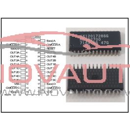 AX1201728SG The EM Microelectronic AX1201728SG is a special purpose transistor designed for instrument cluster stepper motor driver applications. It comes in a SOP28 package.