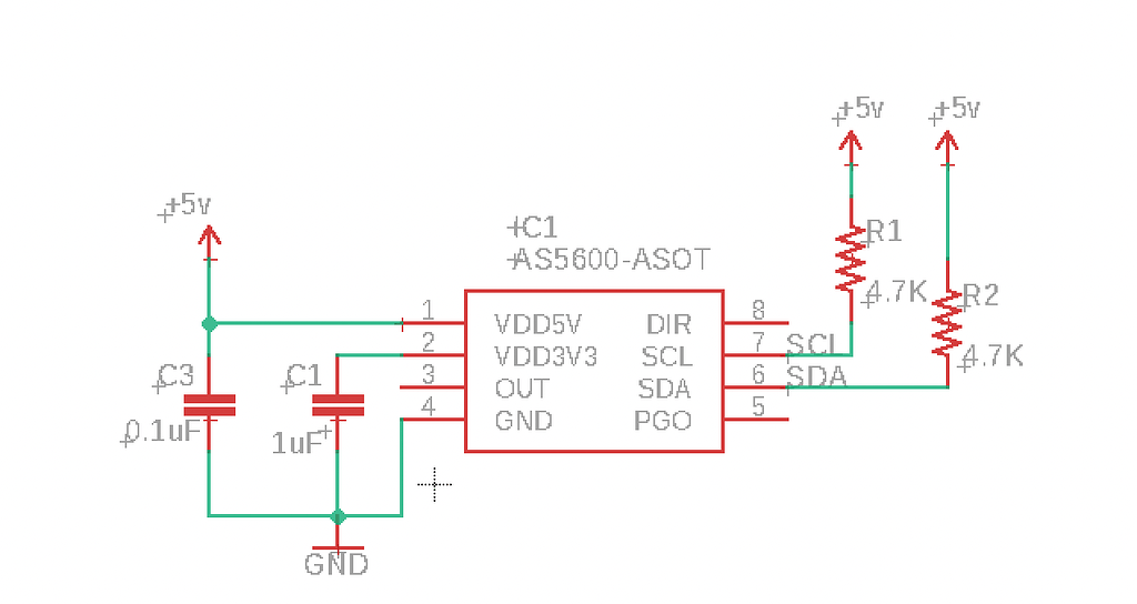 AS5600-ASOT The AS5600-ASOT is a magnetic sensor module from Austria Micro Systems. It offers RoHS3 compliance and MSL 1 rating.