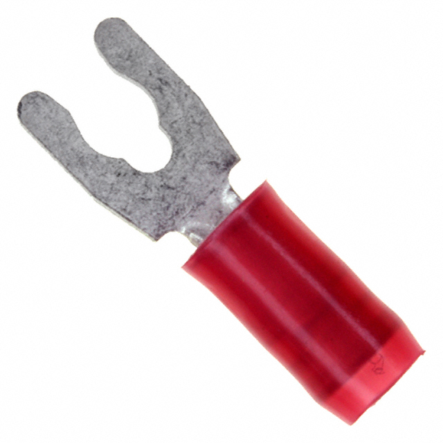 52928 TE Connectivity 52928 is an insulated spade terminal for 16-22 AWG wire, #5 stud size, with crimp termination and serrated termination feature.
