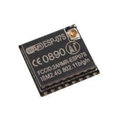 ESP-07S The Ai-Thinker ESP-07S is a WiFi module operating at 2.4GHz with an ESP32 core processor. It supports 802.11b/g/n wireless standards.
