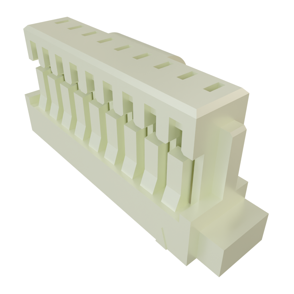 ISS1-09 Samtec ISS1-09 is a 9 position, single row, 1.00mm pitch female socket crimp housing for wire-to-board or wire-to-wire applications. It features a positive latch and is designed for free hanging in-line mounting.