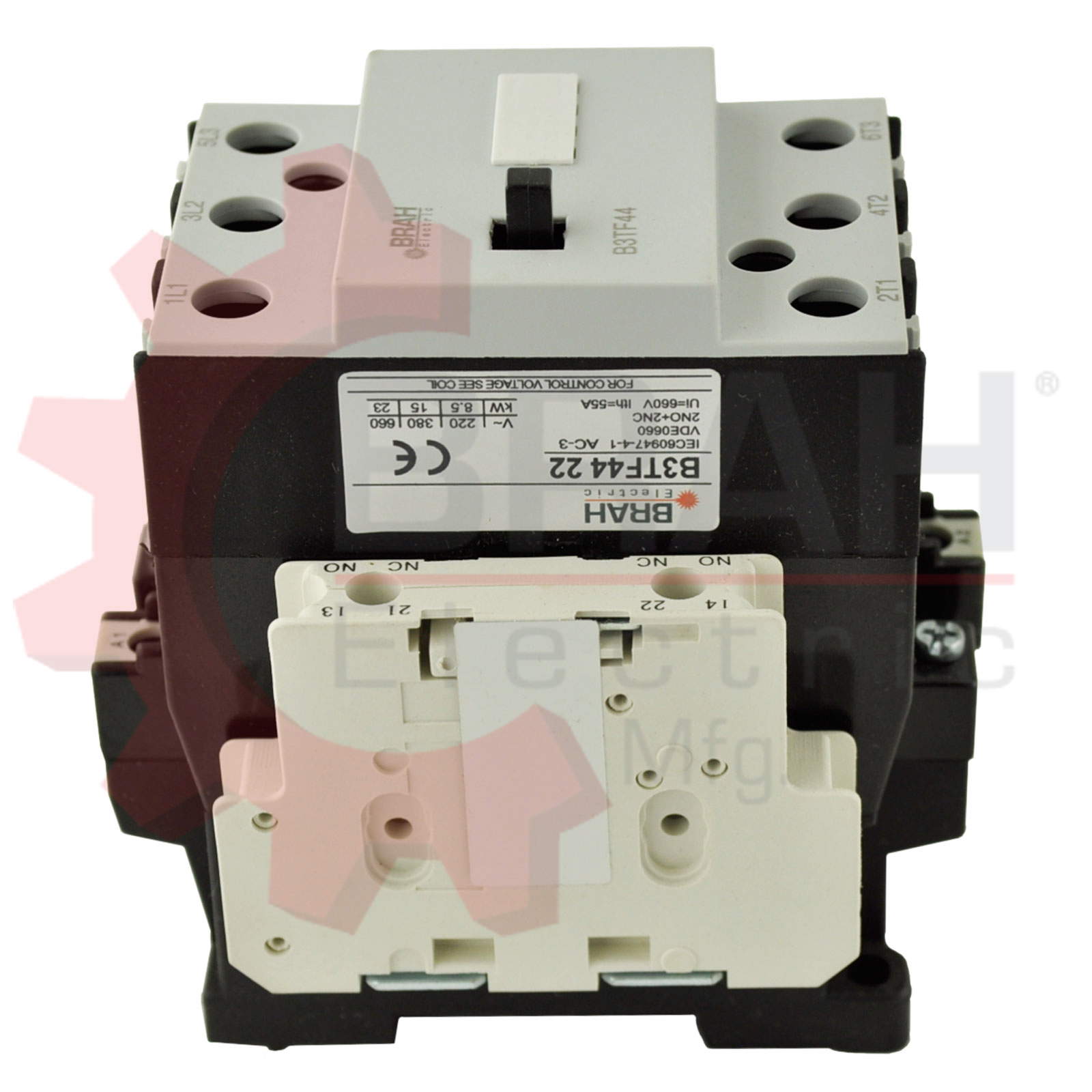3TF4422-0AC2 This Siemens 3TF4422-0AC2 is a 3-pole electromechanical contactor rated for 32A and 600V. It features a 24VAC control coil and 2 normally open/2 normally closed auxiliary contacts.