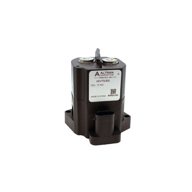 AEVTS300-C The Altran Magnetics AEVTS300-C is a DC contactor rated for 300A with a 24VDC coil. It offers robust performance for high-current DC switching applications.