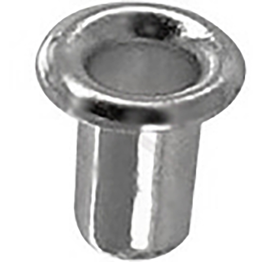 45 Keystone Electronics 45 is a brass tin plated eyelet with a 0.156" rivet length and 0.200" head diameter. It requires a staking tool for installation.