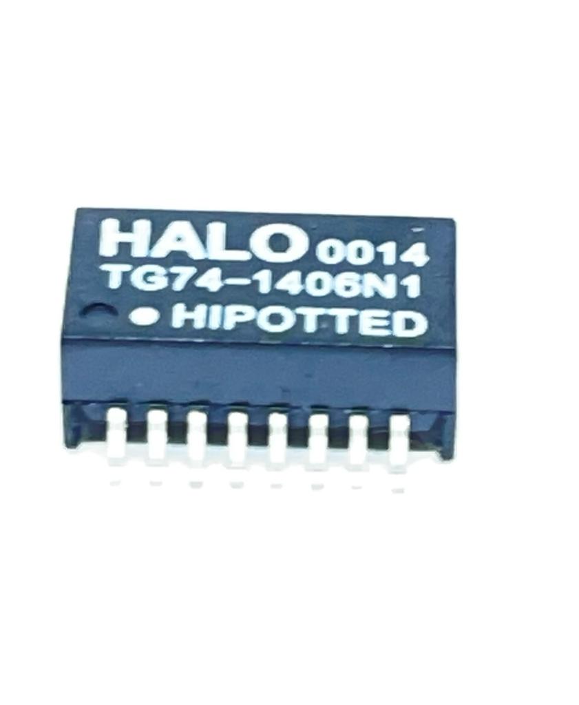 TG741406N1 The Halo Electronics Inc TG741406N1 is an audio and signal transformer designed for 10Base-T interface applications. It features SMD/SMT mounting.