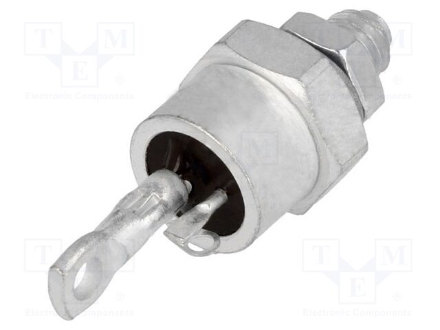 CS23-12io2 The IXYS CS23-12IO2 is a stud-mount thyristor with a 1.2kV maximum off-state voltage and a 50A maximum load current. It is housed in a TO208AA package.