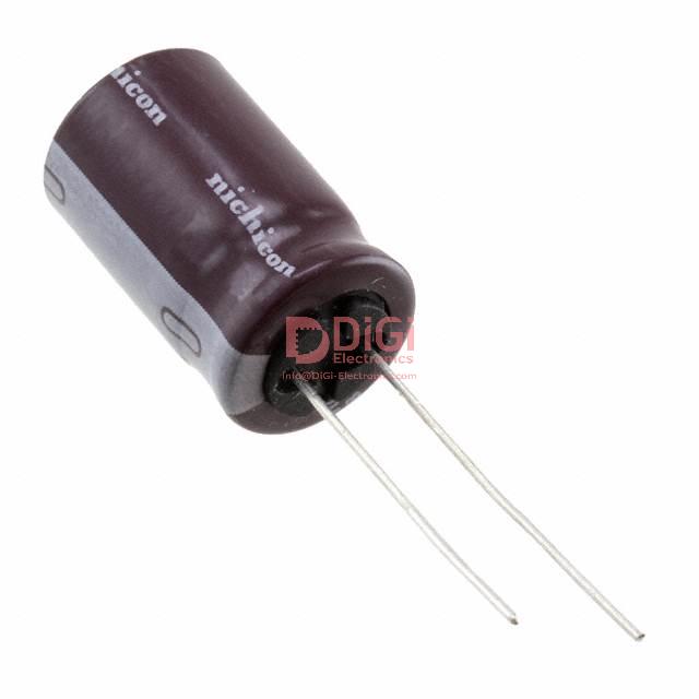 UWX1H010MCR1GB The Nichicon UPS2V100MHD1TO is an aluminum electrolytic capacitor with a capacitance of 10µF and a rated voltage of 350V. It is designed for general purpose applications.