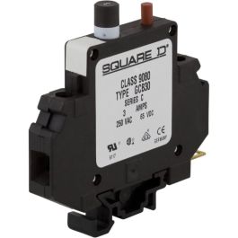 9080GCB30 The Schneider Electric 9080GCB30 is a thermal-magnetic circuit protector designed for industrial applications. It offers a 3A current rating and a 250VAC/65VDC voltage rating.