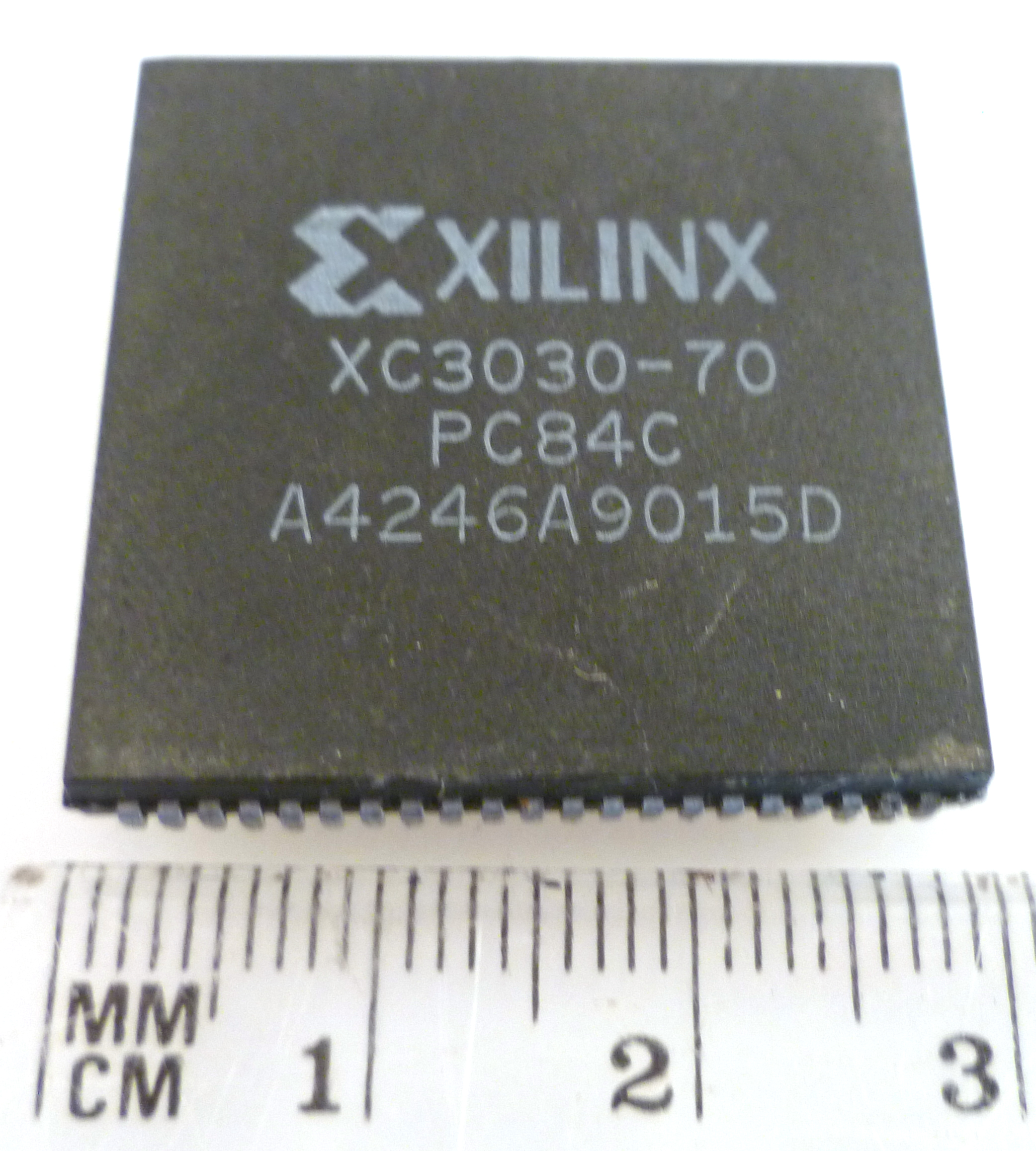 XC3030-70-PC84C The Xilinx XC3030-70-PC84C is a Field Programmable Gate Array with a maximum clock frequency of 70 MHz. It features 1500 equivalent gates and operates at a nominal supply voltage of 5V.