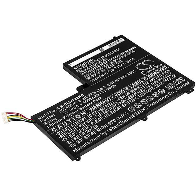 6-87-W740S-42E1 BATTERY Replacement for Clevo 6-87-W740S
