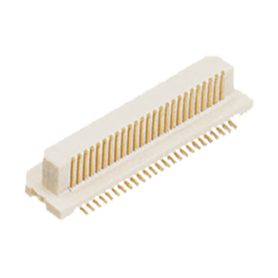 AXK6S50537YG Panasonic AXK6S50537YG is a 50 position, 2 row header connector with outer shroud contacts. Features 0.50mm pitch, surface mount mounting, gold contact finish, and board guide.