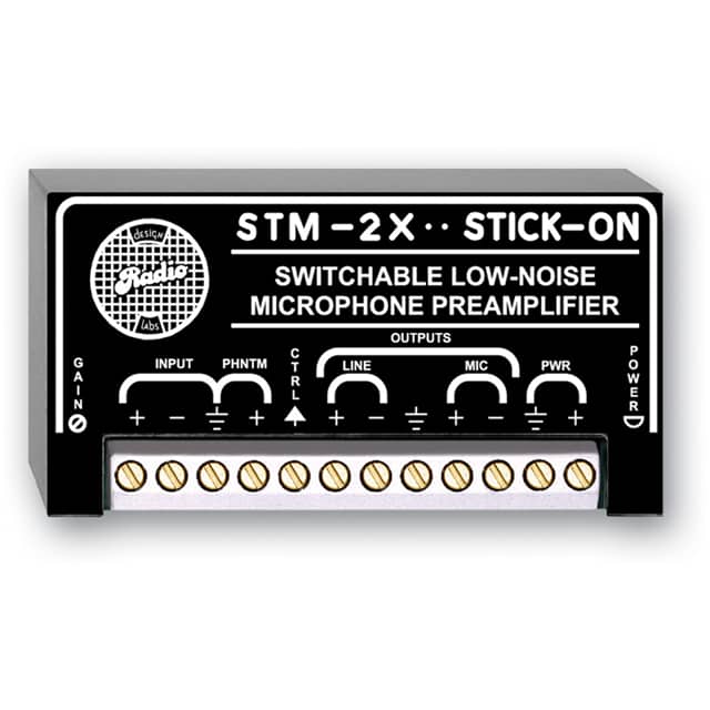 RDL STM-2X SWITCHED MIC PREAMP 35-65DB GAIN