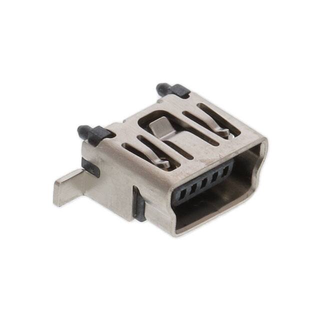 MUSB-B5-S-VT-TSMT-CS1-10-PP-T/R MINI USB, TYPE B, VERTICAL, THRO