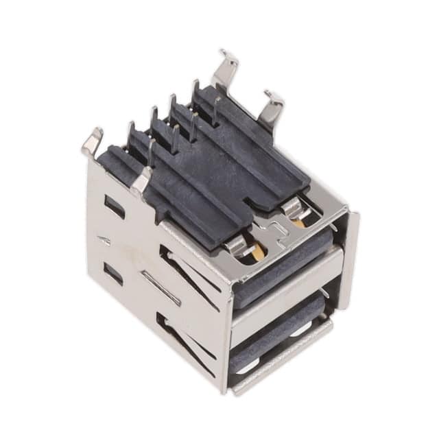 USB-A-D-RA-HT-T/R USB TYPE A, DUAL STACKED, RIGHT