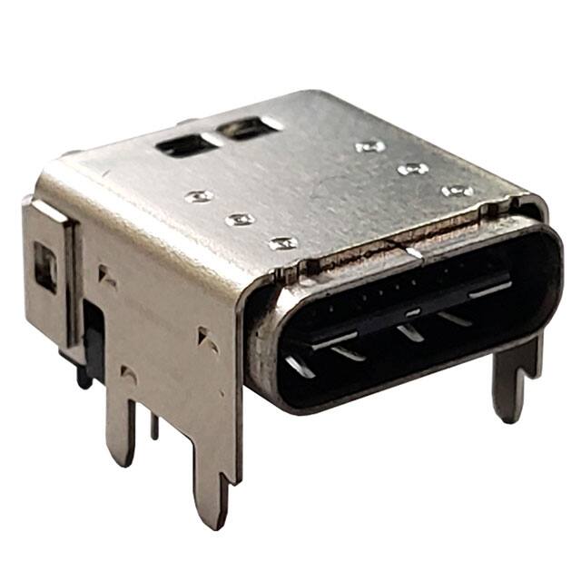 USB-C40-S-RA-BK-30-TR CONN RCPT USB4.0 R/A THRU-HOLE