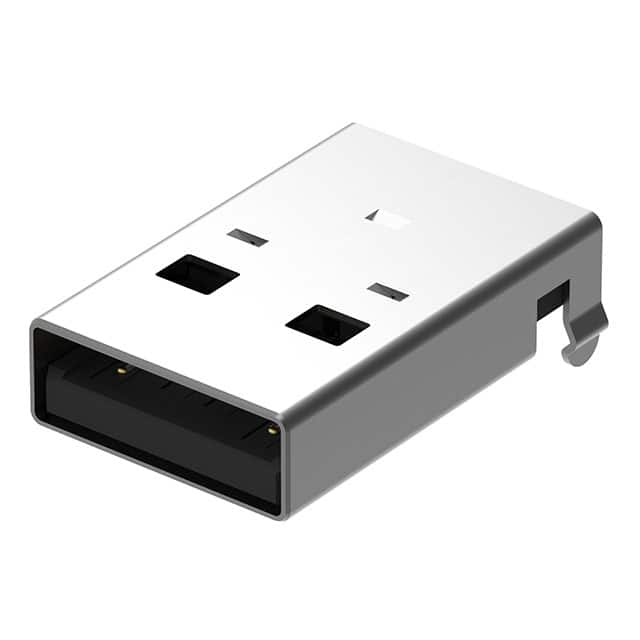 USB1061-GF-L-A USB A PLUG, SMT, R/A, GF, WITH K