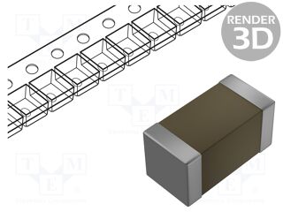 C1608X5R1V475K080AC This is a 4.7µF, 35V, X5R dielectric ceramic capacitor in a 0603 surface mount package. It is RoHS compliant and features low ESL for high-frequency performance.