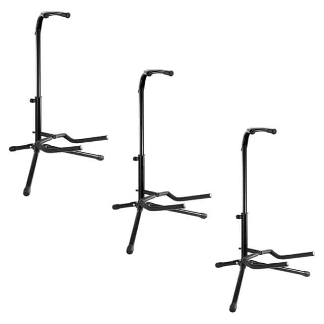 GSH HD 3PK Guitar Stand Holder Black 3Pack