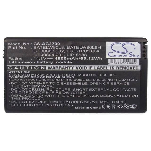 TRAVELMAT 2700 BATTERY Replacement for Acer Travelmat 2