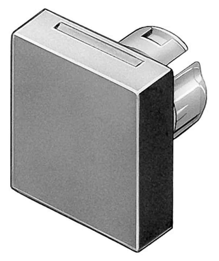 51-953.7 This EAO 51-953.7 is a clear, square, illuminated pushbutton cap designed for the Series 51 switches. It features a snap-fit mounting type.