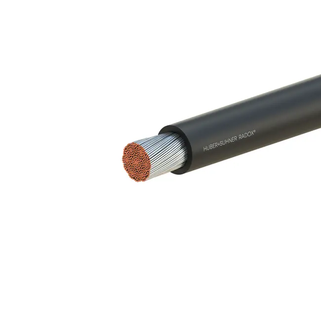 12519496 The Huber+Suhner 12519496 is a RADOX 125 single core unscreened wire. It features electron beam cross-linked insulation and excellent temperature performance.