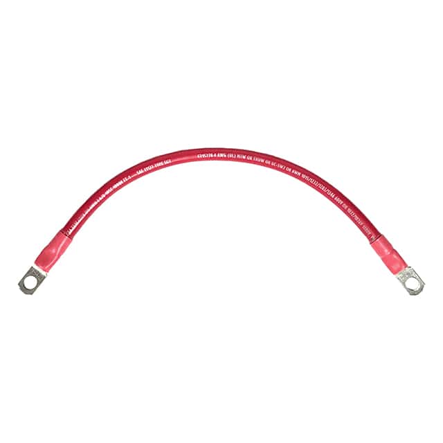 4-3MBCRED12 MARINE BATT CBL RED 12"L 3/8LUG