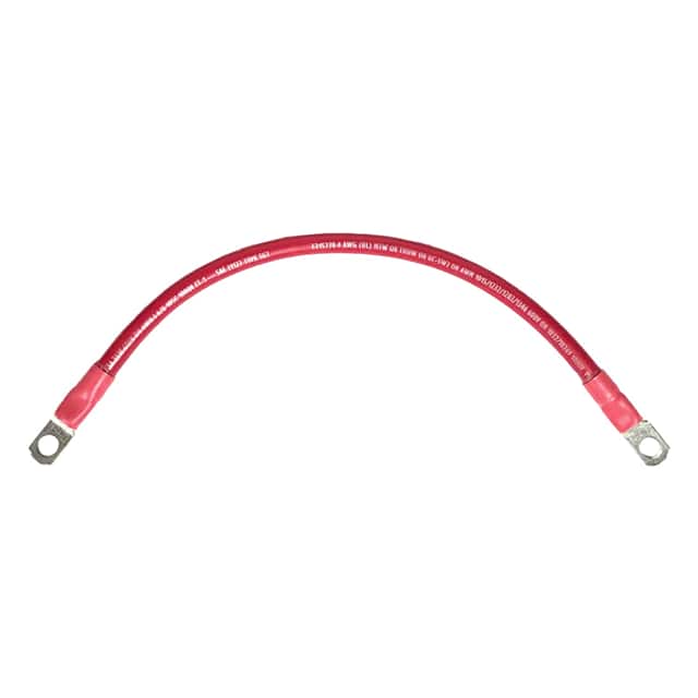 2-3MBCRED12 #2BTRYCBL: RED 12"L, 3/8" LUGS