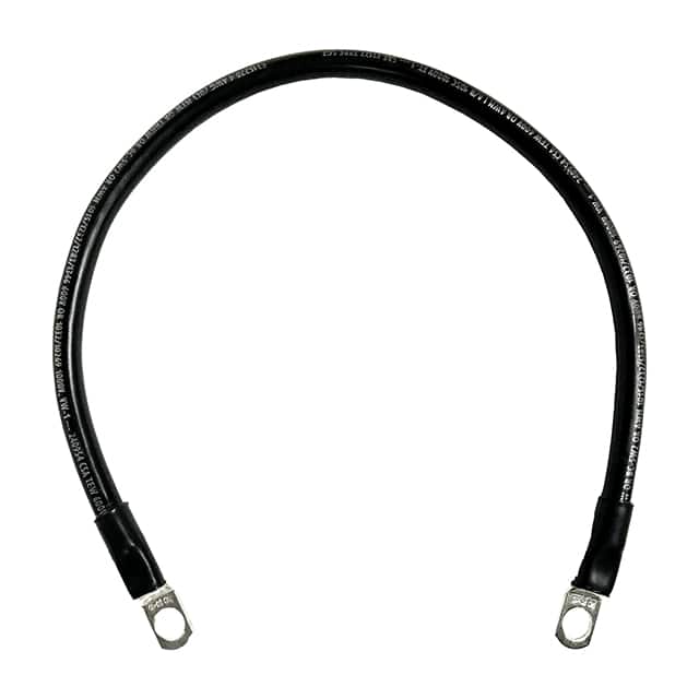 4-3MBCBLA24 MARINE BATT CBL BLK 24"L 3/8LUG