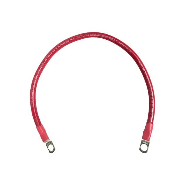 2-3MBCRED24 #2BTRYCBL: RED 24"L, 3/8" LUGS