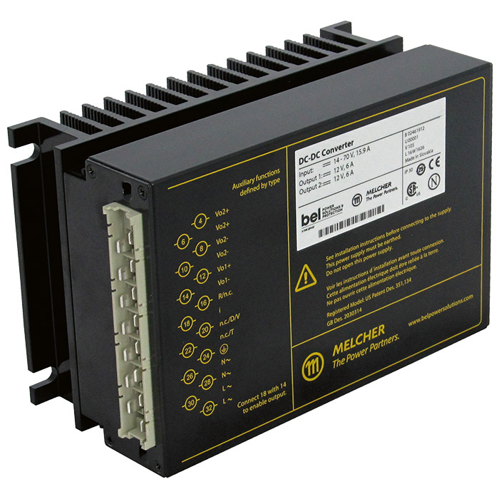 LK1301-9ERG The Bel Power Solutions LK1301-9ERG is a 144W AC DC converter with a 12VDC output and a universal 100-240VAC input. It is designed for chassis mounting.