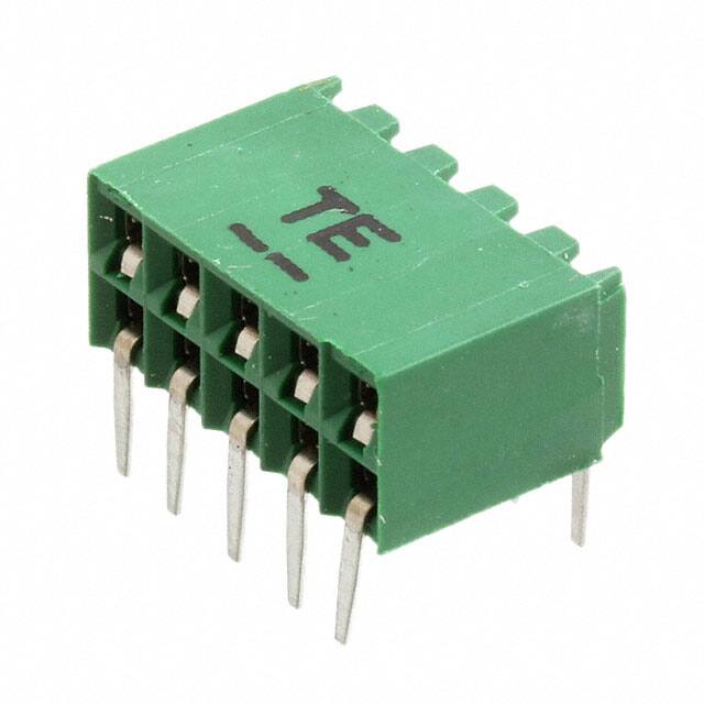 216604-5 CONN RCPT 10POS 0.1 GOLD PCB R/A