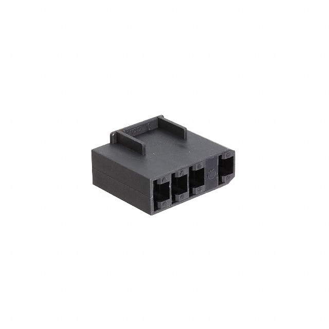 520987-4 CONN RCPT HSG 0.25 4POS BLACK