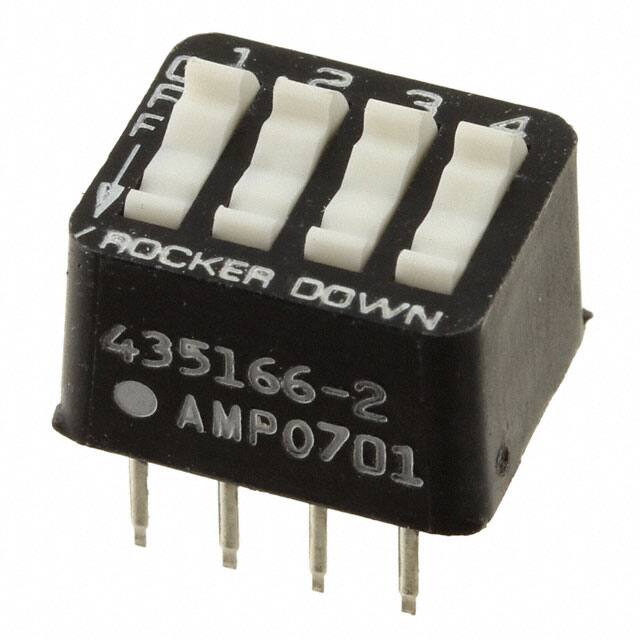 5435166-2 SWITCH DIP SPST 4POS THRU HOLE
