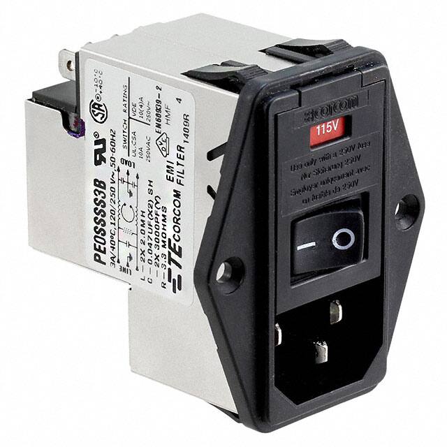 9-6609928-8 PWR ENT MOD RCPT IEC320-C14 PNL