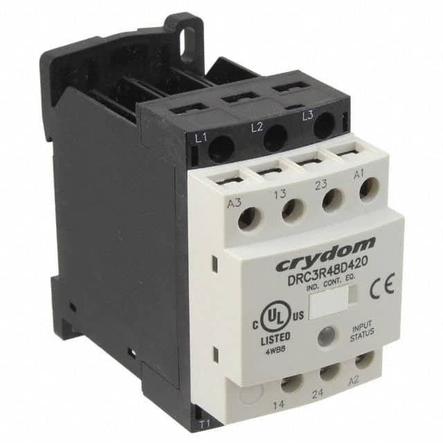 DRC3R48D420 REV 480V 7.6A 24 VAC/DC 2NO