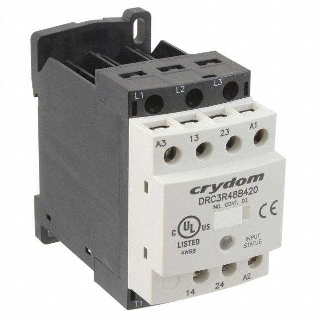 DRC3R48B420 REV 480V 7.6A 120 VAC 2NO