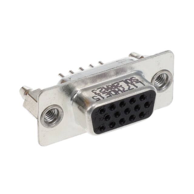 L177HDE15SOL2RM23 CONN D-SUB HD RCPT 15P VERT SLDR