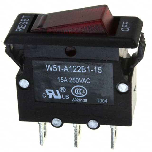 W51-A122B1-15 CIR BRKR THRM 15A 250VAC 50VDC