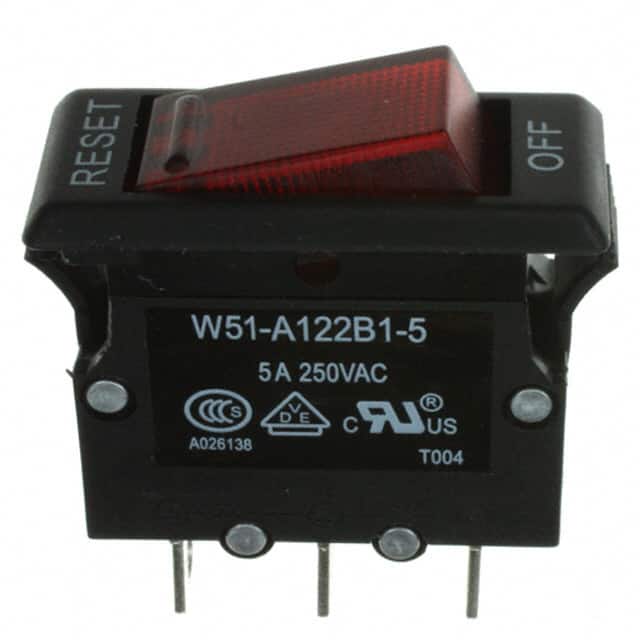W51-A122B1-5 CIR BRKR THRM 5A 250VAC 50VDC