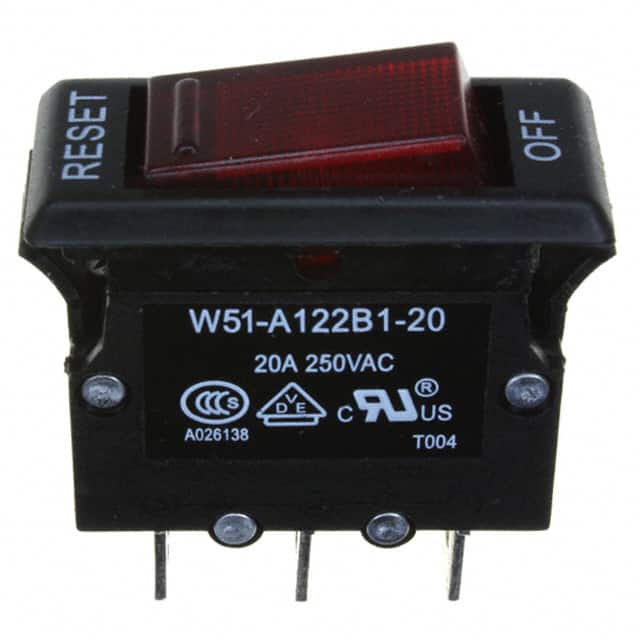 W51-A122B1-20 CIR BRKR THRM 20A 250VAC 50VDC