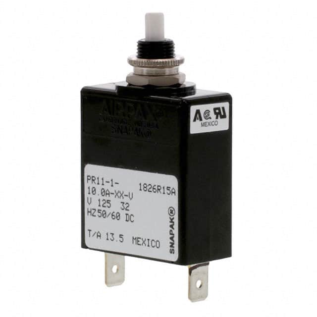 PR11-1-10.0A-XX-V CIR BRKR MAG-HYDR 10A PUSH-RESET