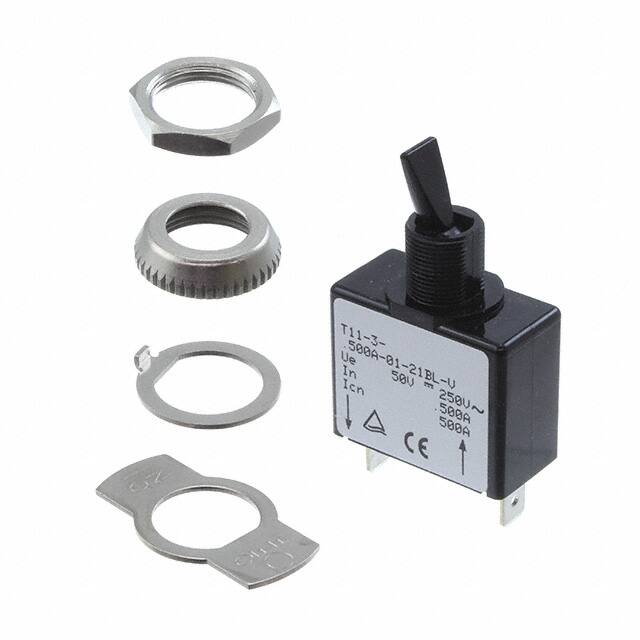 T11-3-.500A-01-21BL-V CIR BRKR MAG-HYDR 500MA TOGGLE