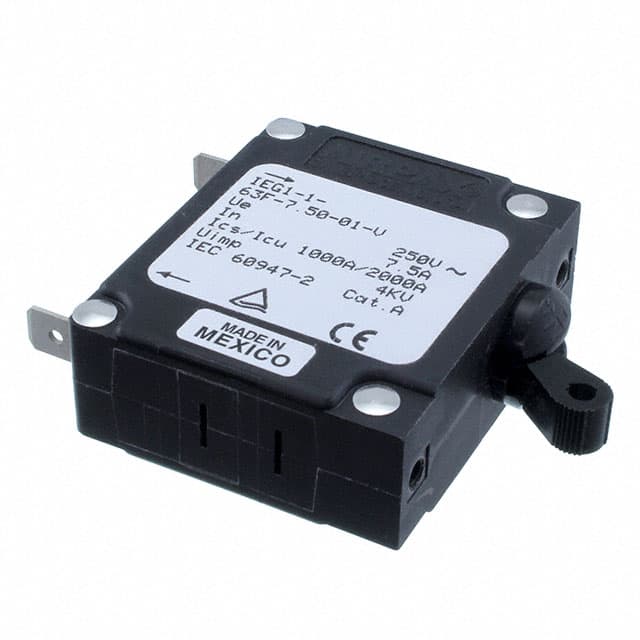 IEG1-1-63F-7.50-01-V CIR BRKR MAG-HYDR LEVER 7.5A