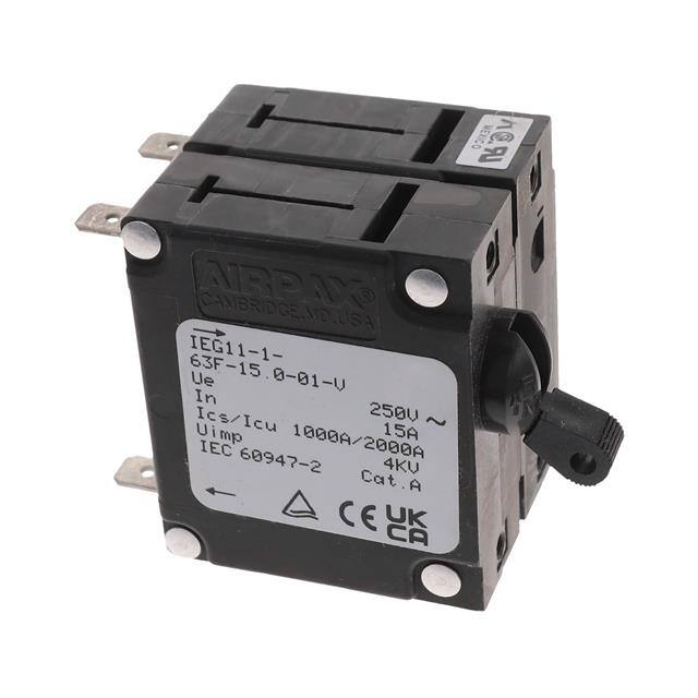 IEG11-1-63F-15.0-01-V CIR BRKR MAG-HYDR LEVER 15A