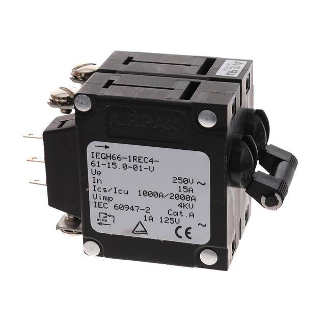 IEGH66-1REC4-61-15.0-01-V CIR BRKR MAG-HYDR 15A LEVER