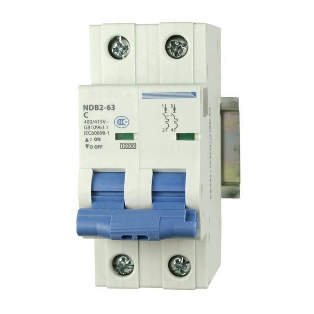 NDB2-63C63-2 DIN rail mount circuit breaker,